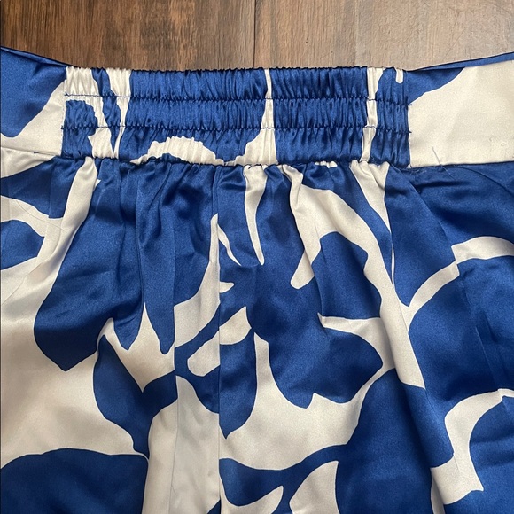 NWT House Of Harlow 1960 Palazzo Pants blue white wide leg high waist small - Picture 14 of 16